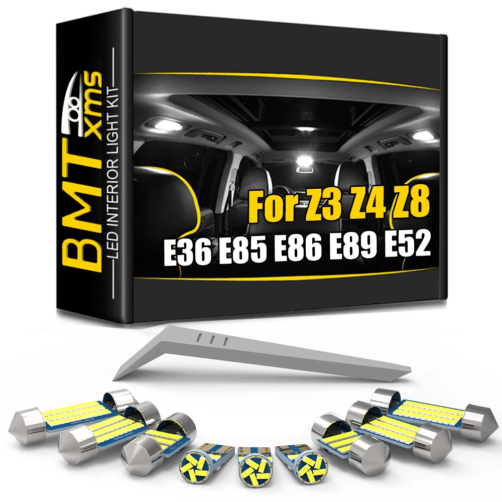 BMTxms For BMW Z3 E36 Z4 E85 E86 E89 Z8 E52 Roadster Coupe 1996-2016 2017 2018 2019 2020 Canbus LED Interior Light Accessories