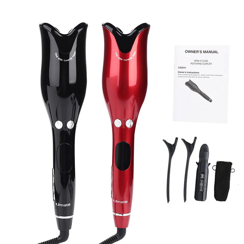 Multi-Automatic Hair Curler Curling Iron LCD Ceramic Rotating Hair Waver Magic Curling Wand Irons Hair Styling Tools 240521