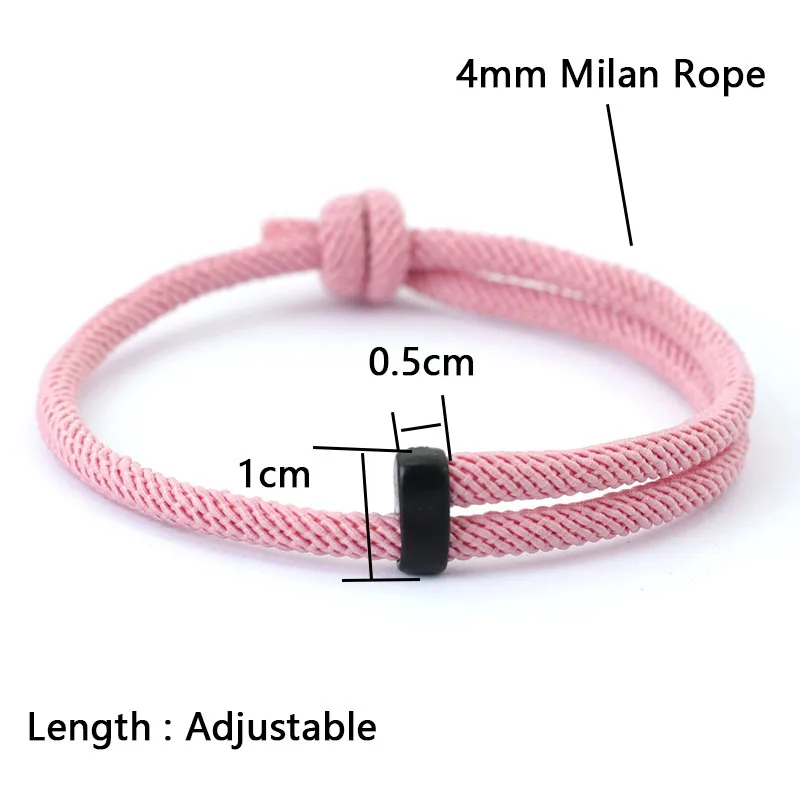 New In Adjustable Men Rope Bracelet Handmade 4mm Lucky Yellow Black Thread Braclet Beach Surf Braslet Outdoor Rescue Brazalete