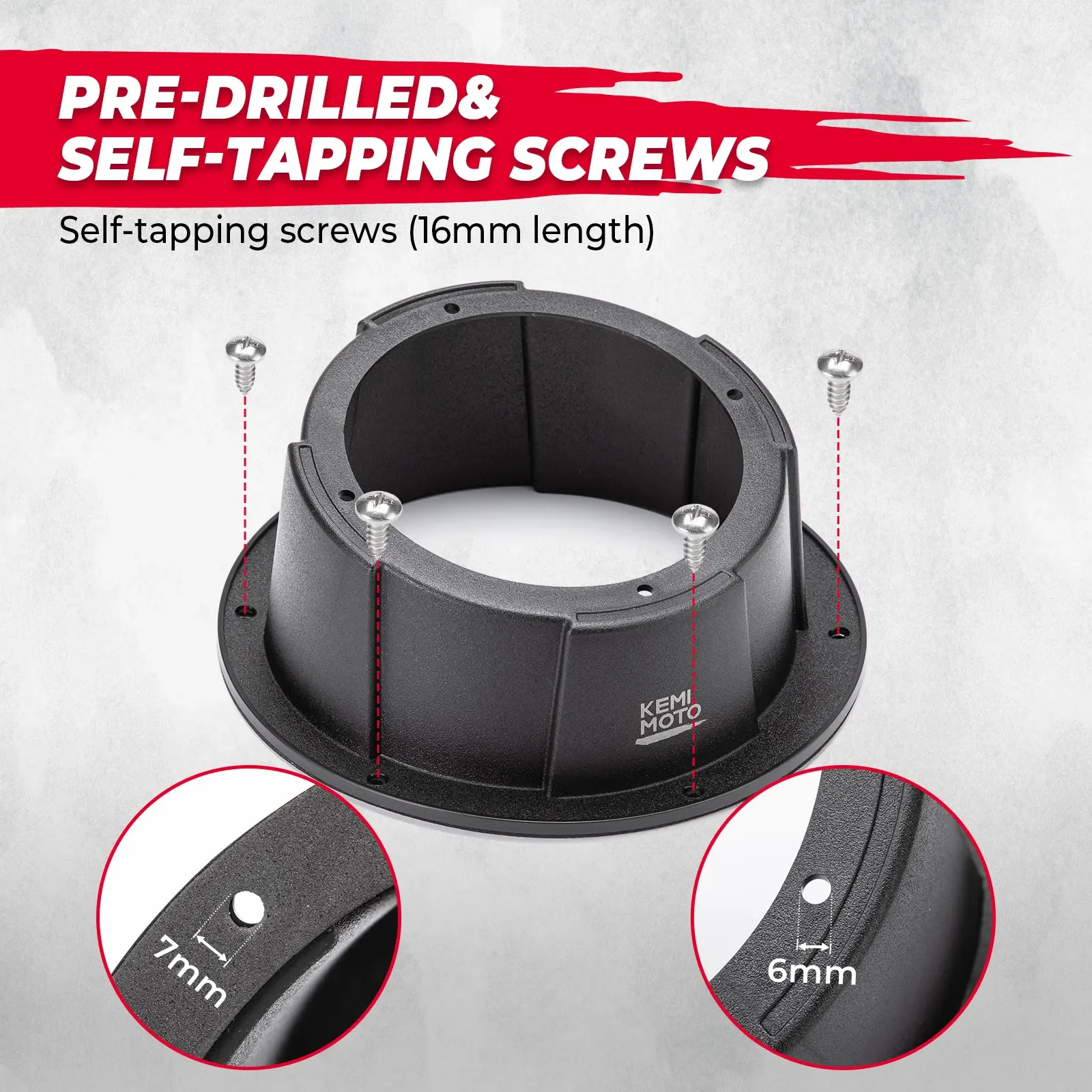 KEMIMOTO Universal 6.5" Speaker Enclosure Pod UTV RV Car Boat Trunk Trailer Compatible with Polaris RZR XP 1000 for Can-am X3
