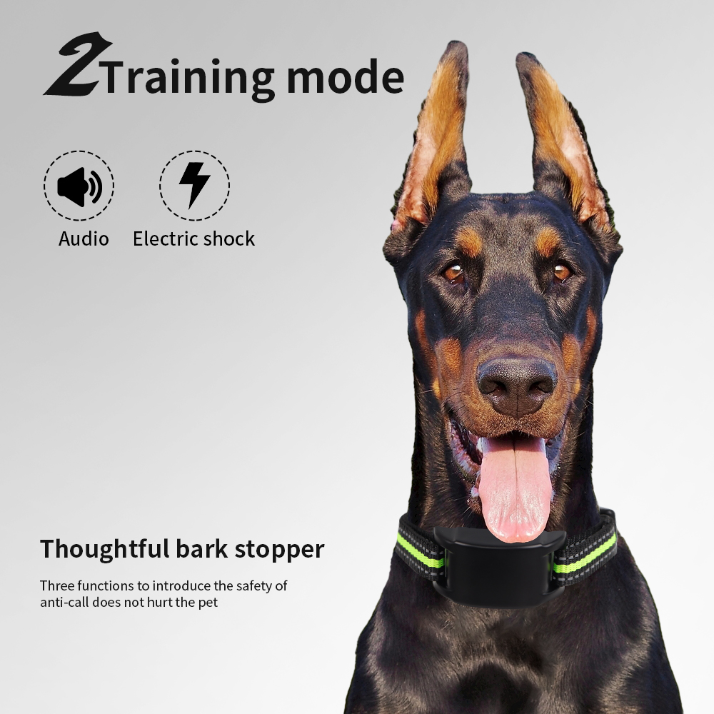 USB Rechargeable Dog Training Collars Auto Anti-Bark Collar Safety Static Shock 7 Sensitivity Level Nylon Collar Pet Supplies