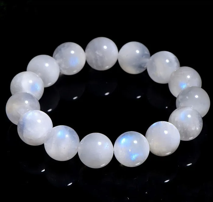 Natural Blue Light Moonstone Beads Bracelet Round Beads Moonstone 2025 Bracelet Women Men 7mm 8mm 9mm new 10mm 11mm 12mm 13mm 14mm AAAAA
