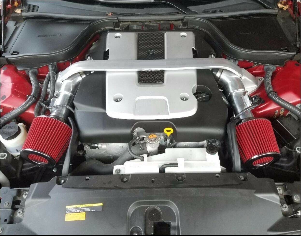 High Flow Cold Air Intake System Filter Kit for Infiniti G37 3.7L 08-13 Nissan 370Z 09-20