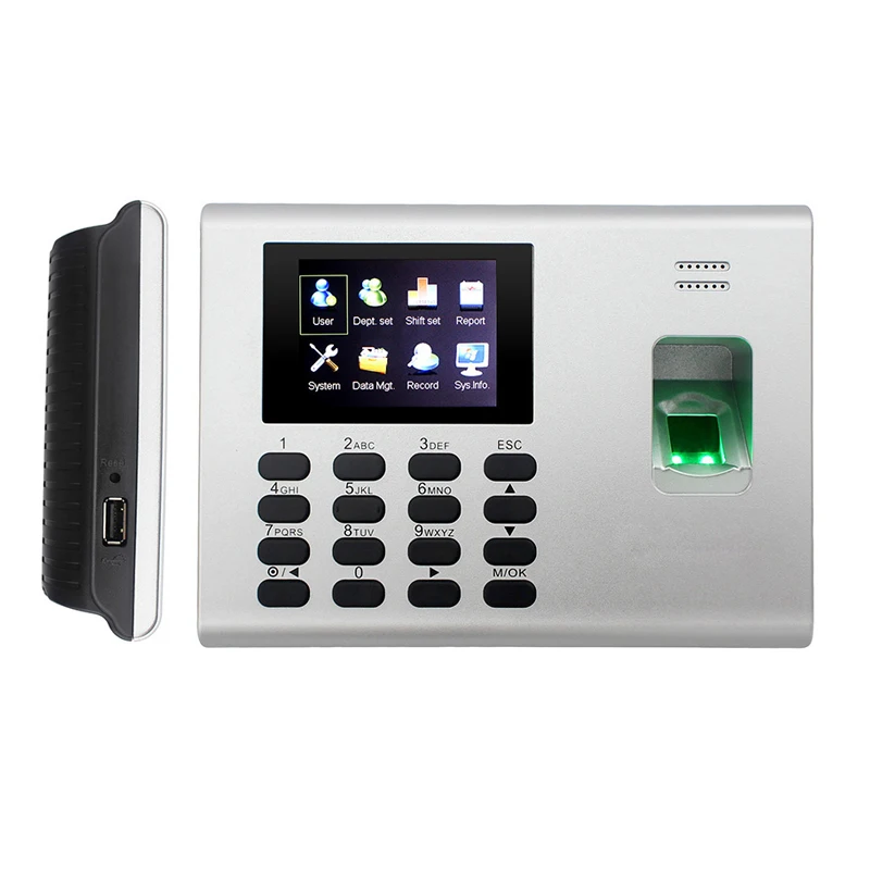 K40 SSR USB TCP/IP RFID Card Fingerprint Time Attendance Machine Time Clock Time Recorder Built In Battery With Free Software