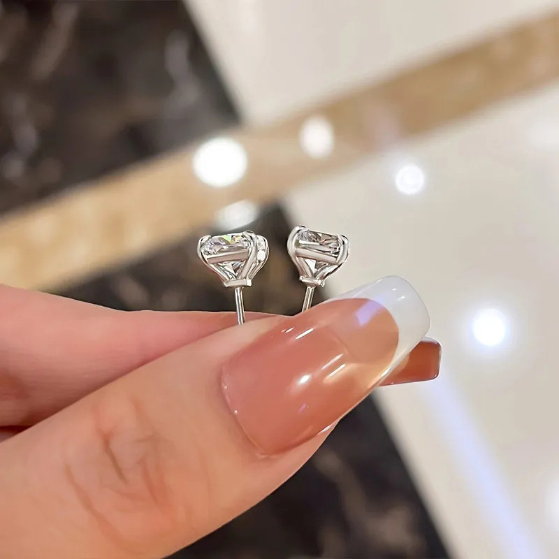 Square Cubic Zircon Stud Earrings Designer Jewelry Woman Ear Rings Diamond gold silver filled Flower Owl Love Heart Oval Charm Earrings Woman Gift Fin