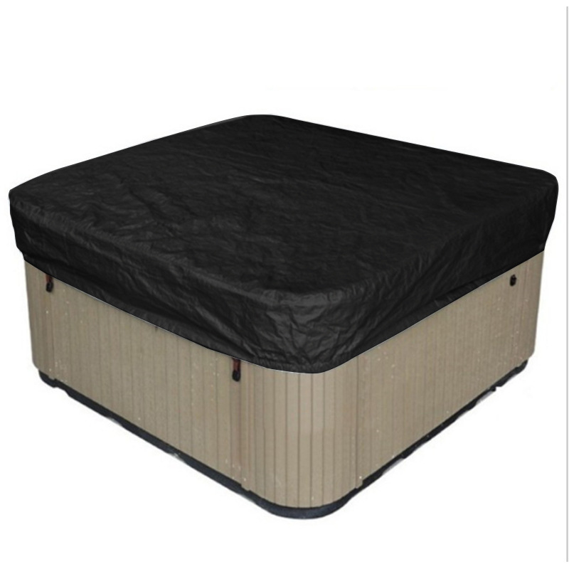 Square Hot Tub Dust Cover Cap Waterproof Anti-UV Protector Outdoor Warm Spa Hotspring Anti-Fall Leaves Snow Rain Dust Cover