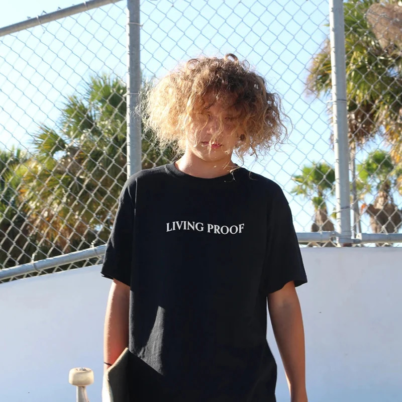 Men Women Summer Living Proof of a Loving God Print Y2k T-shirt Unisex Christian Cross Jesus Short Sleeved Tees Loose Cotton Top 240521