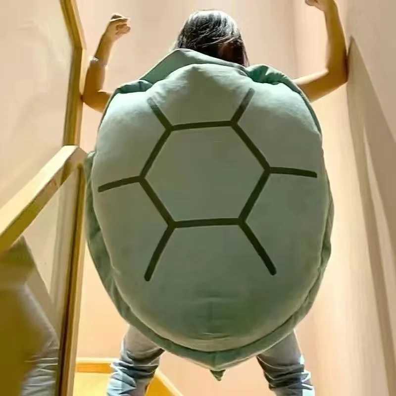 Plush Cushions Kids Turtle Plush Pillow Wearable Turtle Shell Sleeping Cushion Creative Dress Up Toy Gifts for Boys Girls 100 80 60CM