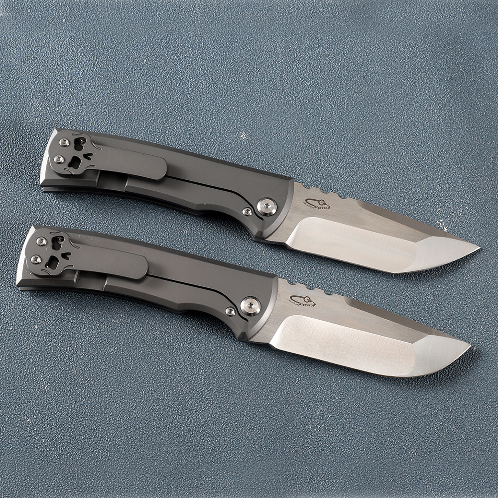 High End Flipper Folding Knife M390 Satin Blade CNC TC4 Titanium Alloy Handle Ball Bearing EDC Pocket Folder Knives Outdoor Camping Tools