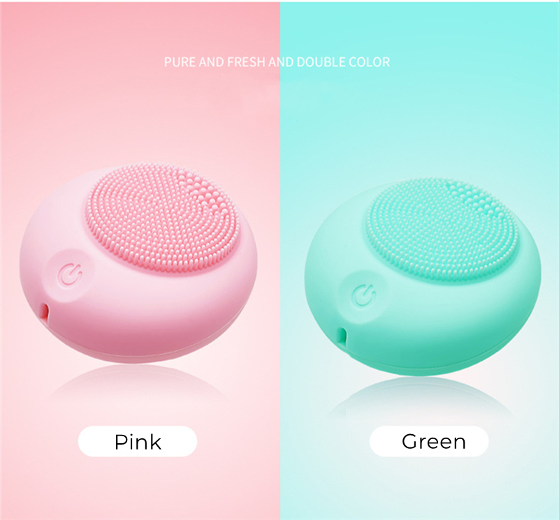 USB Facial Cleansing Brush Electric Face Cleaner Deep Pore Skin Care Massager Silicone Waterproof Beauty Machine Sonic Vibration