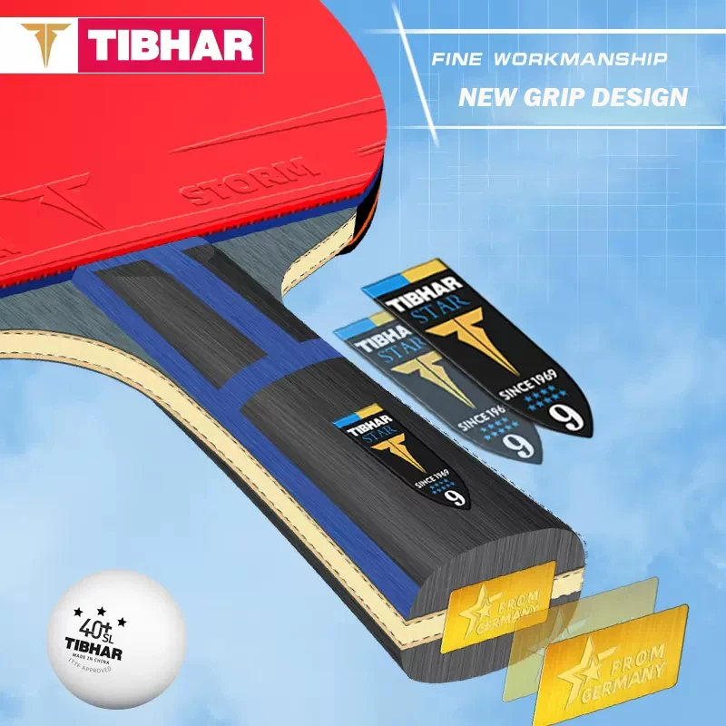 TIBHAR New Designed Professional Table Tennis Racket Ping Pong Paddle High Quality Pingpong Bat 6/7/8/9 Stars With Bag