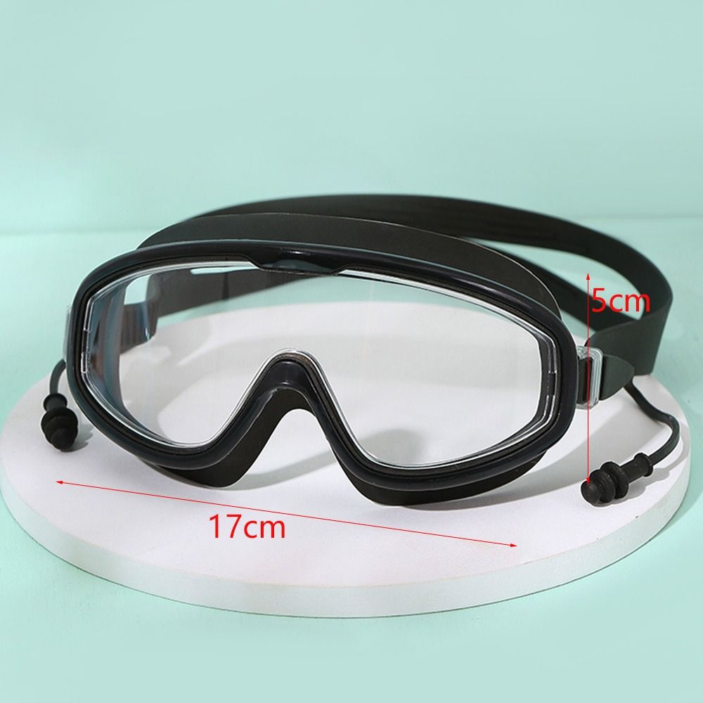 Anti-Fog Swimming Goggles Men Women Wide View Diving Glasses with Earplugs Waterproof HD Lens Swim Eyewear for Adults Youth