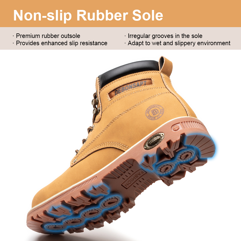 Indestructible Safety Steel Toe Work Boots - Men's Anti-smash Puncture hot Proof Waterproof Leather Shoes