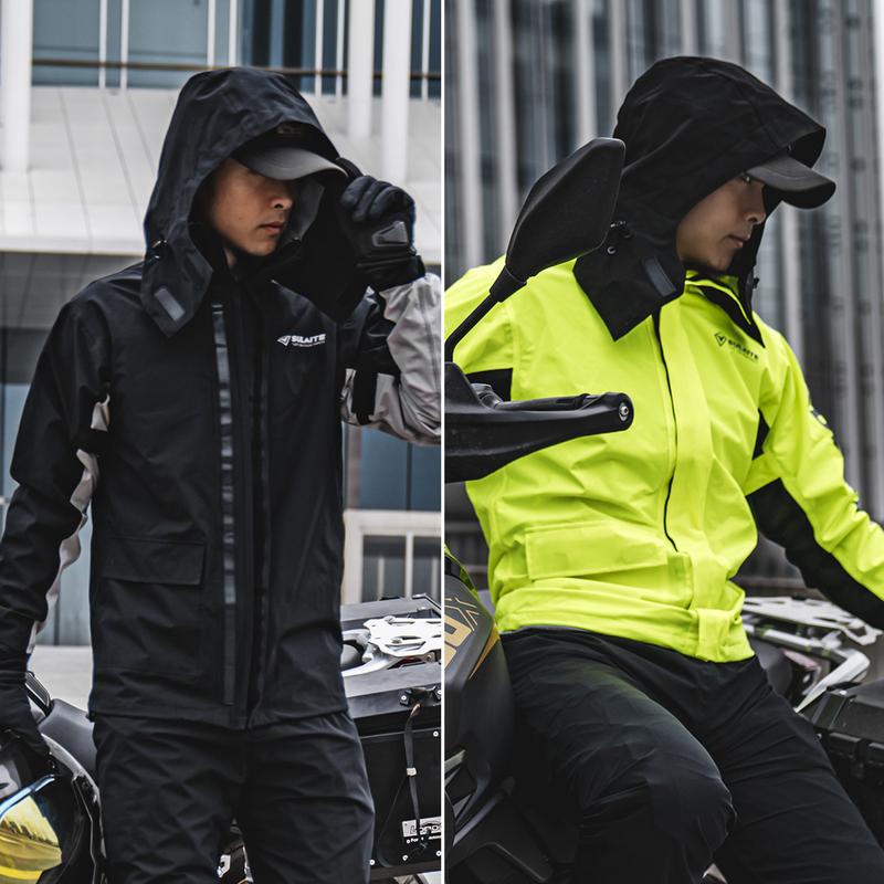 Motorcycle Raincoat Suit Men Jacket Coat Waterproof Full-body Raincoat+Rain Pant Biker Off-road Motorcyclist Rider Raincover Set