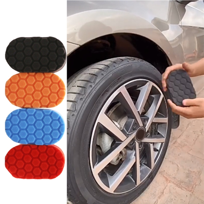 4 PCS Car Polishing Waxing Sponge applicator car detailing hand tire wax sponge High Density Foam Sponge For Auto