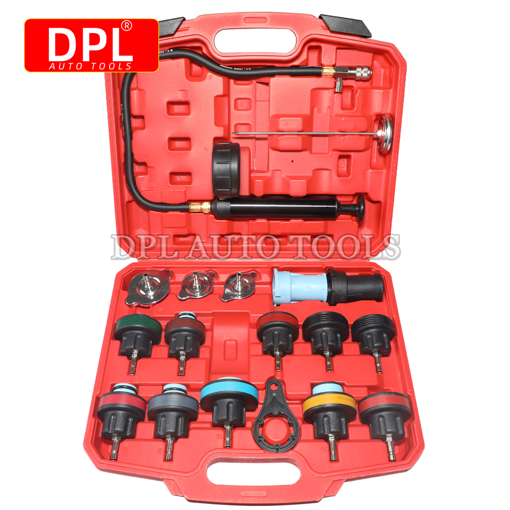 18 Pcs Radiator Pressure Tester Tool Kit Cooling System Testing Tool Vacuum Vehicle Universal For Audi BMW Ford Volvo