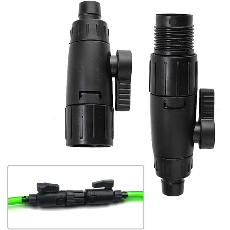 12mm/16mm Double Tap Quick Release Connector Aquarium Water Flow Control Valve Quick Release No-Leak Aquarium Filter Connector