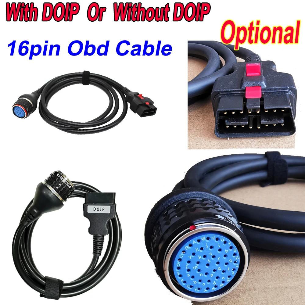 2025 Optional DOIP SD Connect Compact4 OBD2 16PIN cable/ 38PIN/ Main C4 OBD new Lan Cable For MB Star C4 C5 Auto Diagnostic tool