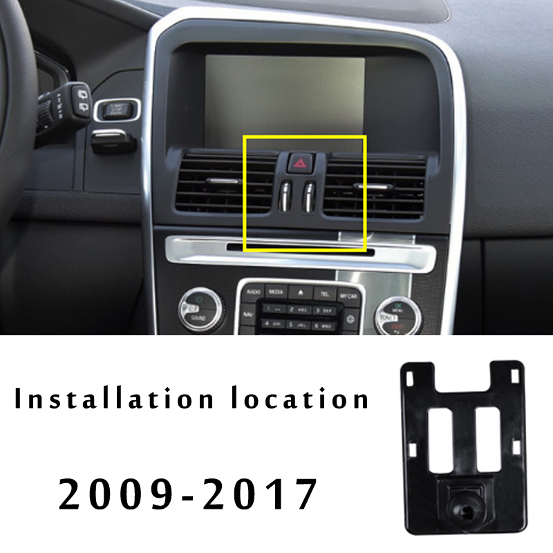 LHD Car Phone Holder For XC60 2012 2015 2018 2022 2021 Car Styling Bracket GPS Stand Rotatable Support Mobile Accessories