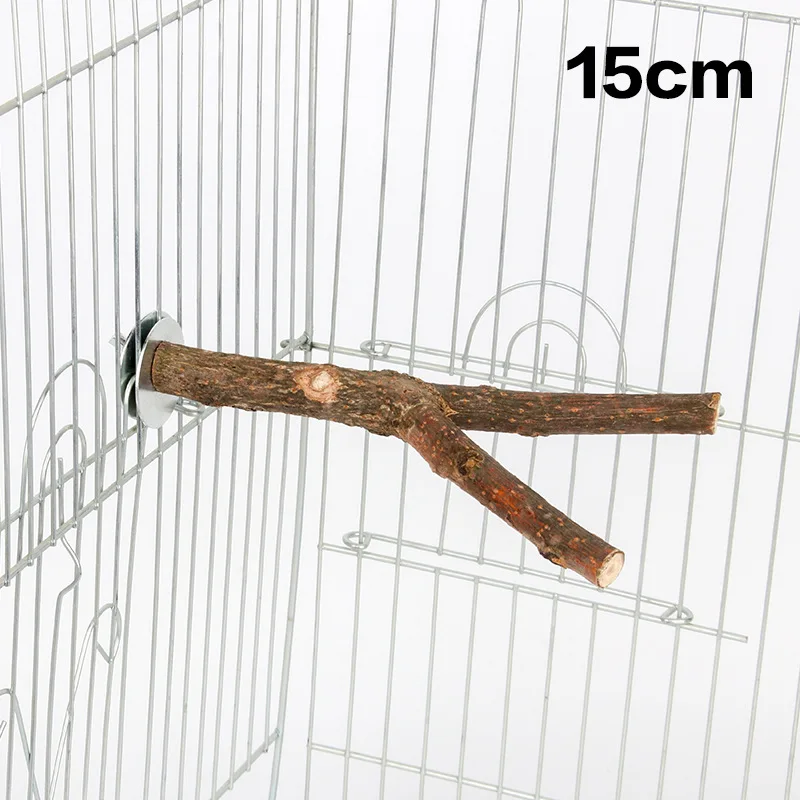 15/20/30cm Natural Wood Pet Parrot Raw Wood Fork Tree Branch Stand Rack Squirrel Bird Hamster Branch Perches Chew Toy StickD9091