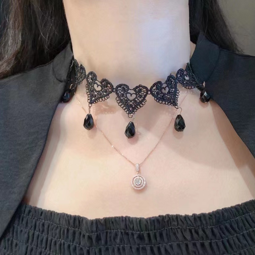 Sterg Rose Gold Topaz | Sier Circle Pendant Necklace for Women