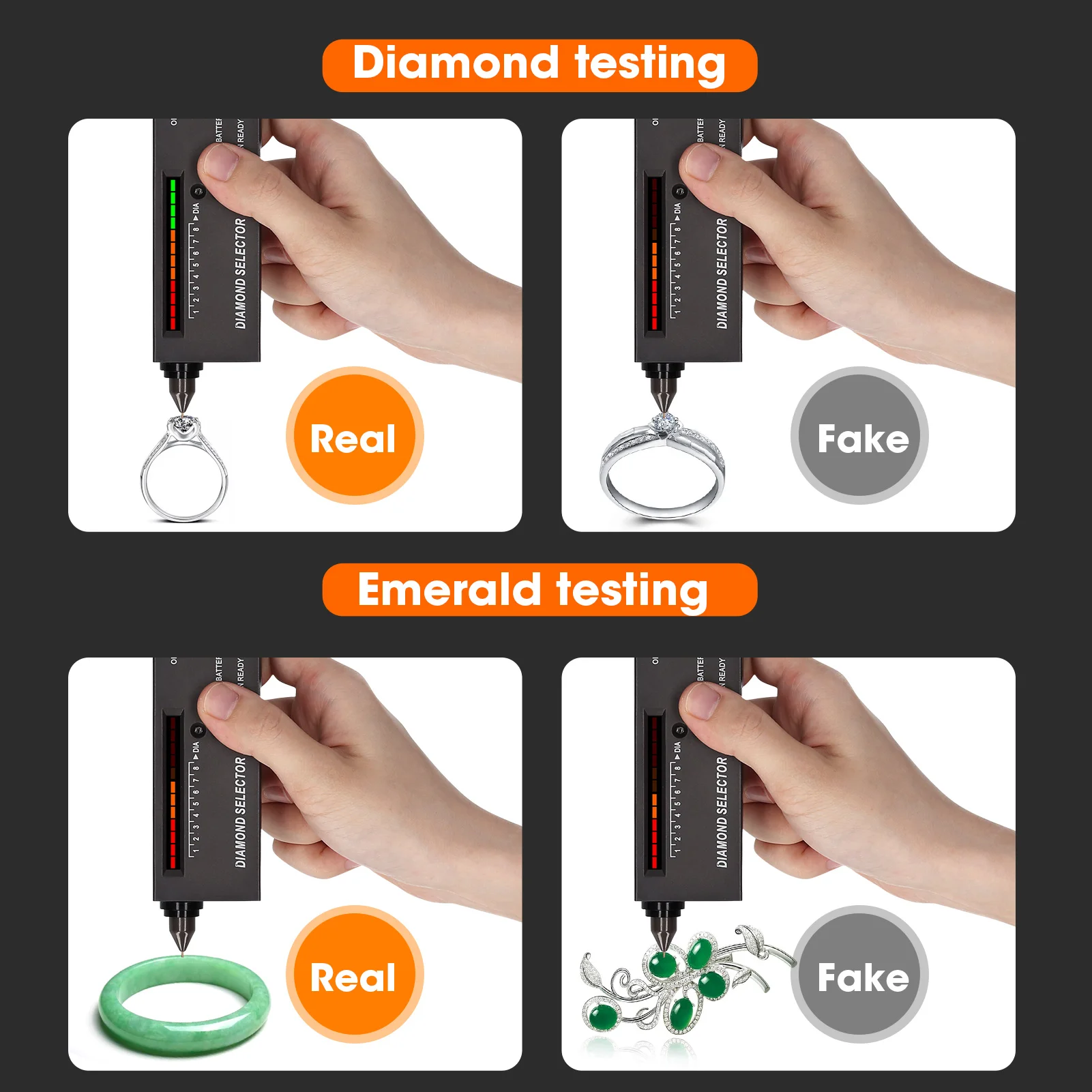 Diamond Tester Pen High Accuracy Diamond Selector Detector Jewelry Testing Tool with Case for Novice Expert