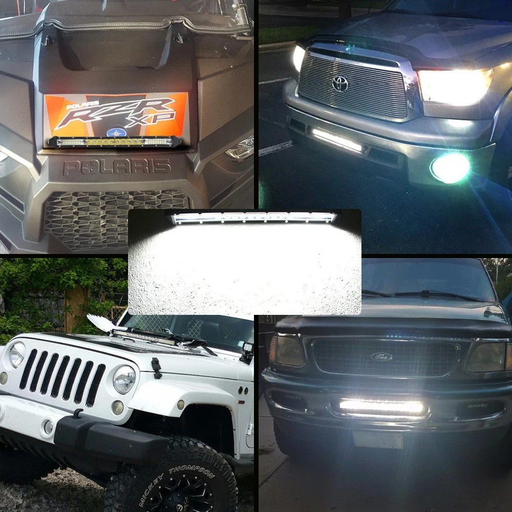 ANMINGPU Slim Offroad LED Bar 12V 24V 7-50inch Spot Flood Barra LED Light Bar/Work Light for Truck 4x4 ATV Car Driving Fog Lamp