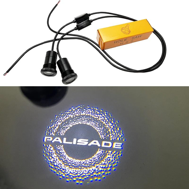 Ghost Shadow Logo Light Car LED Door Light Laser Courtesy Slide Projector lamp Emblem Light For Hyundai PALISADE Car Door Lights