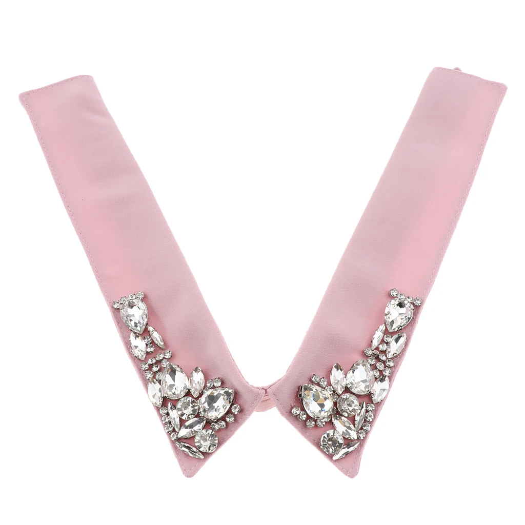 Womens new Crystal Diamonte Detachable Faux Fake 2025 Collar Removable False Choker