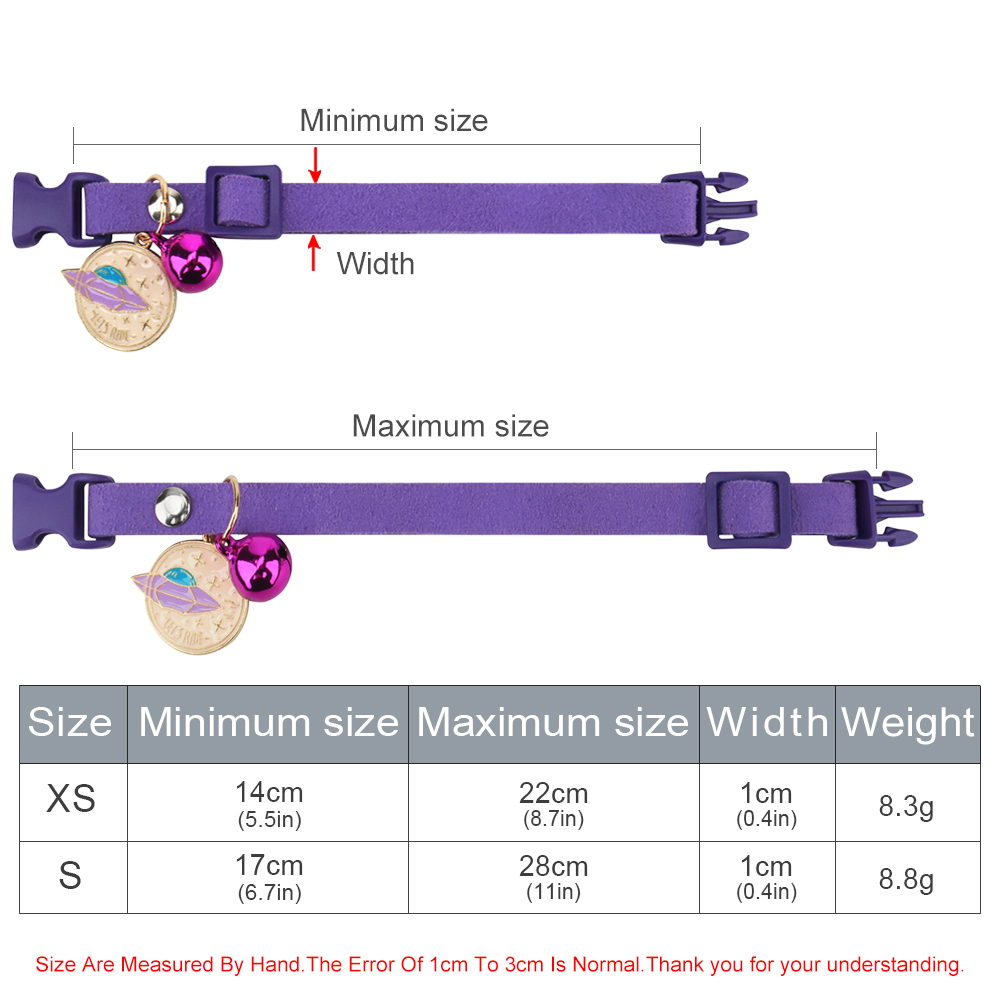 Pet Collar,Cat Collar/Puppy Collar with Bell & Metal Pendant To Prevent Getting Lost Adjustable Size for Puppies and Cats Collar