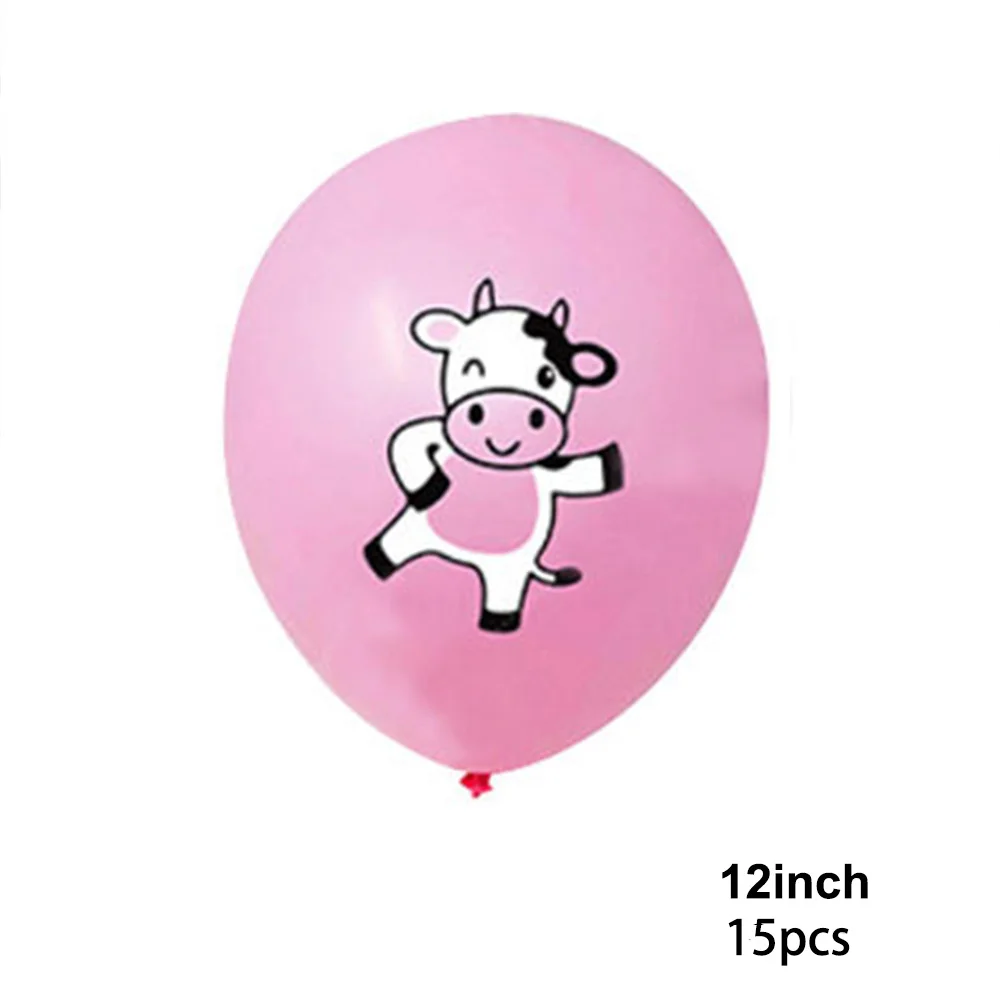 12 Inches Farm Cow Balloons Latex Print Funny Birthday Animal Themed Decorations Kid Girls Bady new 2025 Party Supplie