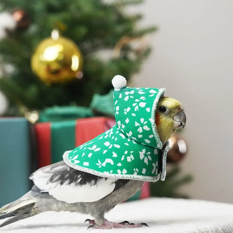 New Year Parrot Cloak Small Cloak Bird Clothes Double Thickened Cold Warm Xuanfeng Out Clothing Parrot Supplies