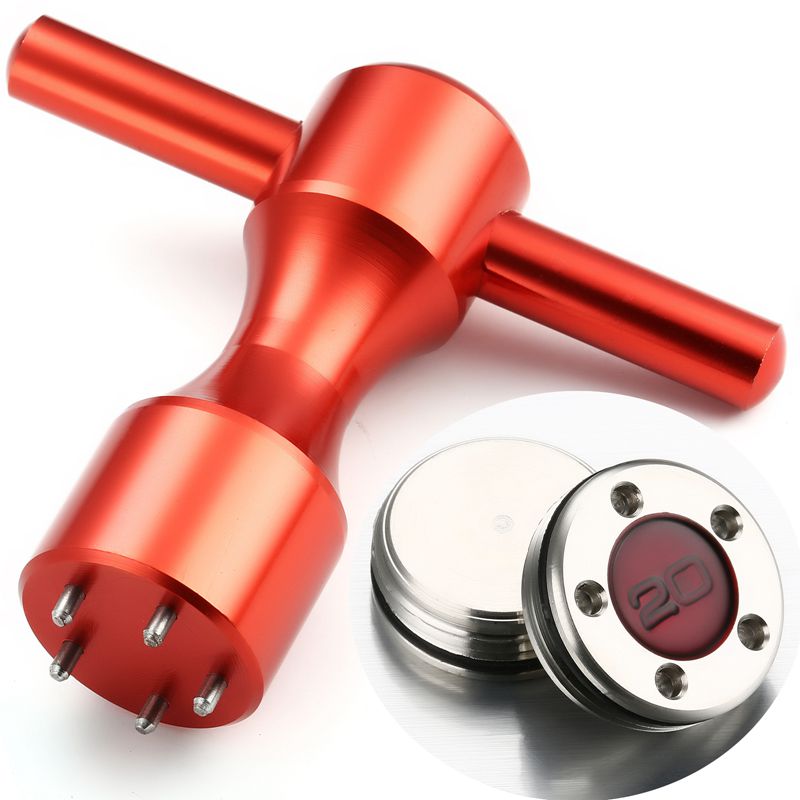 2Pcs Red Golf Weights + Wrench Spanner Tool For Putters 10g/15g/20g/25g/30g/35g/40g Include Rubber Rings