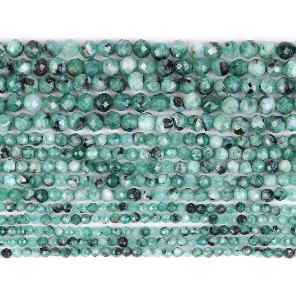 Natural Faceted Green Labradorites Stone Round Loose Spacer Stone Beads For Jewelry Making Bracelet Handmade 2 3 4mm