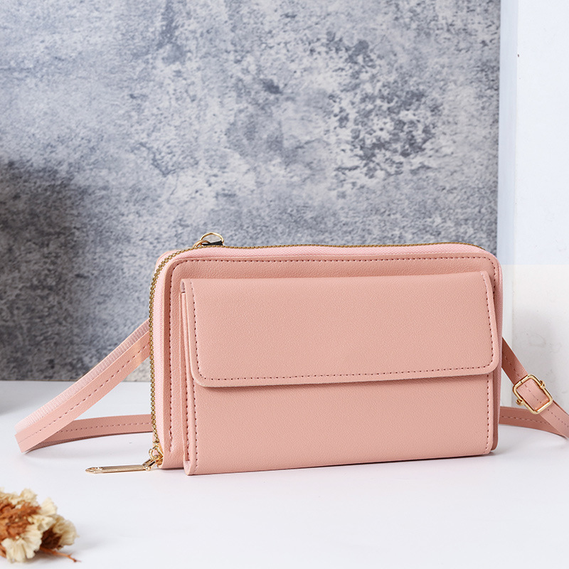 New Touch Screen Phone Women's Bag PU Leather Crossbody Shoulder Strap Purses Handbag for Women Long Wallet transversal feminina