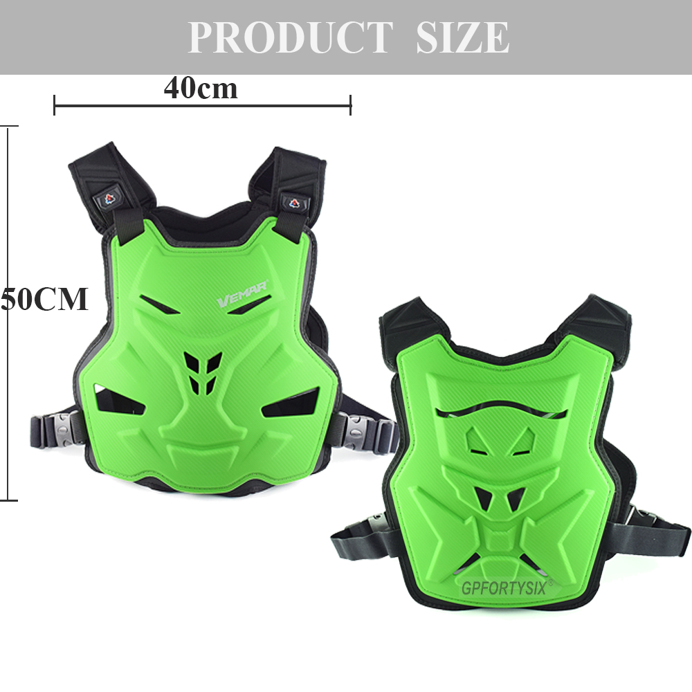 Vemar Motorcycle Body Armor Vest Motorbike Back Chest Protector Moto Motocross Vest Off-Road Dirt Bike Protective Gear Adult