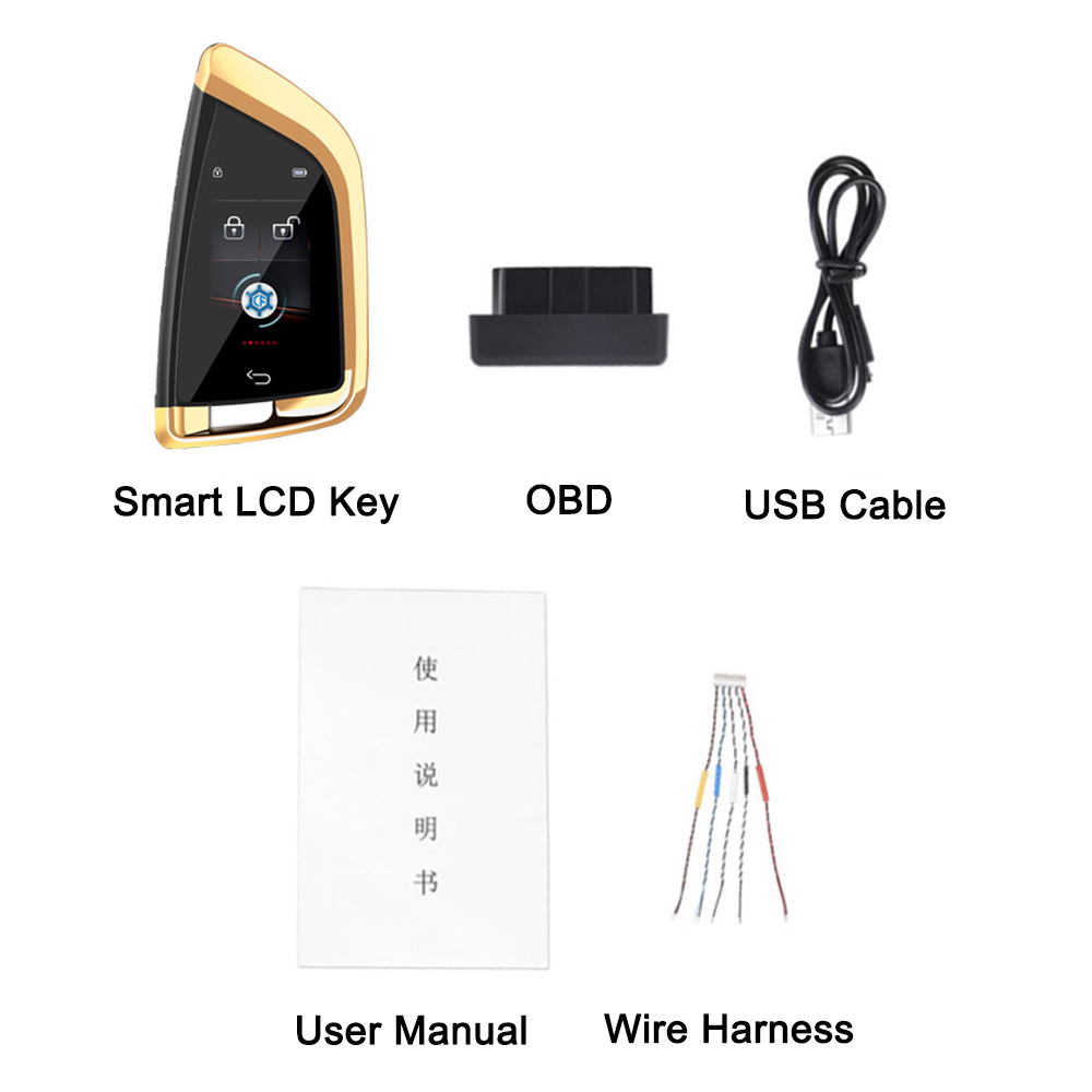 For BMW/Ford/Mazda/Toyota/Audi/Benz/Porsche/Honda/KIA/Renault/Hyundai Smart Remote Key LCD Screen Modified Russian/Korean/Spain