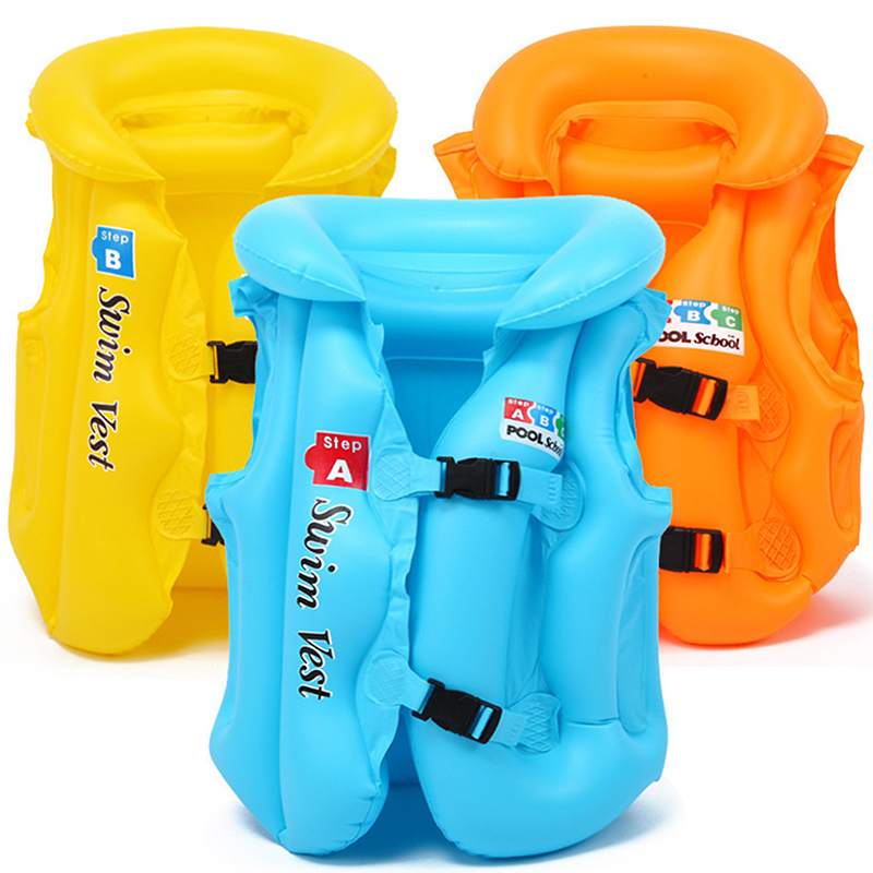 1-13 Years PVC Kid's Swimming Inflatable Life Jacket Buoyancy Vest Children's Arm Ring Inflatable Swimming Equipment Random