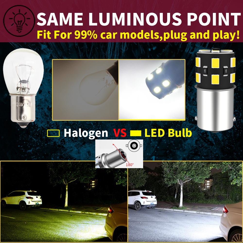2pcs LED Backup Light Blub Reverse Lamp P21W 7506 BA15S Canbus For C30 C70 S40 S60 S70 S80 V40 V50 V60 V70 XC60 XC70 XC90