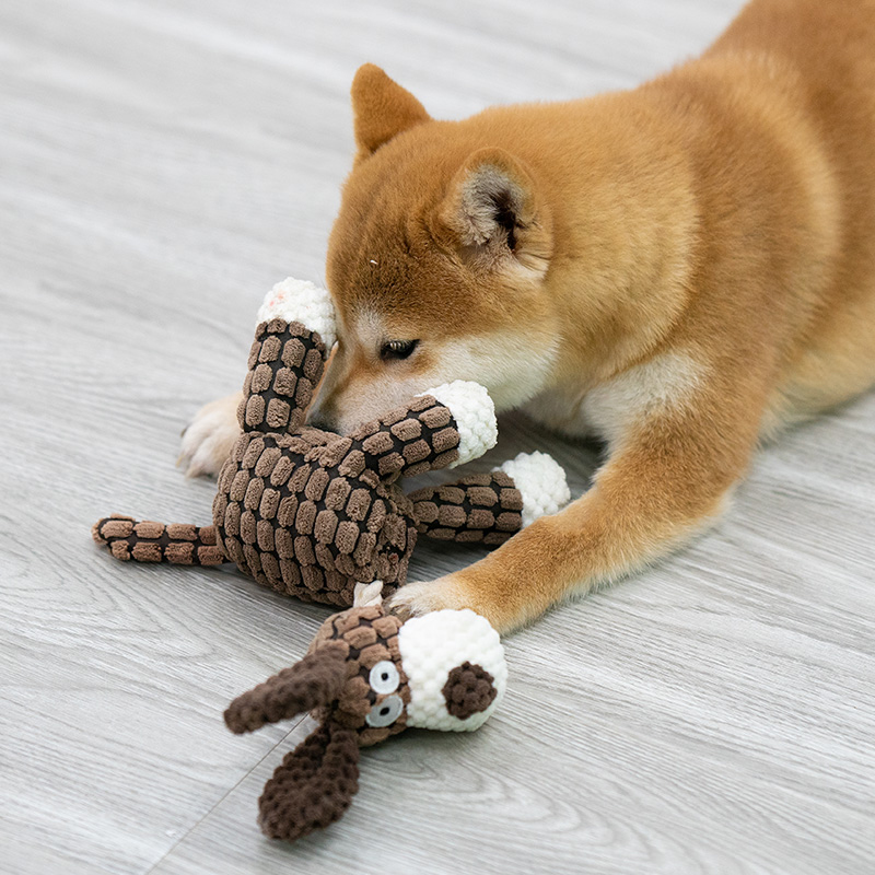 Dog Toys Cleaning Teeth Squeaky Interactive Cartoon Donkey Bite-Resistant Chewing Toys for Puppy Dogs Dog Training Toy
