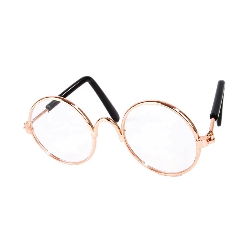 Cute Vintage Round Cat Sunglasses Reflection Eye wear glasses For Small Dog Cat Pet Photos Pet Products Props Accessories
