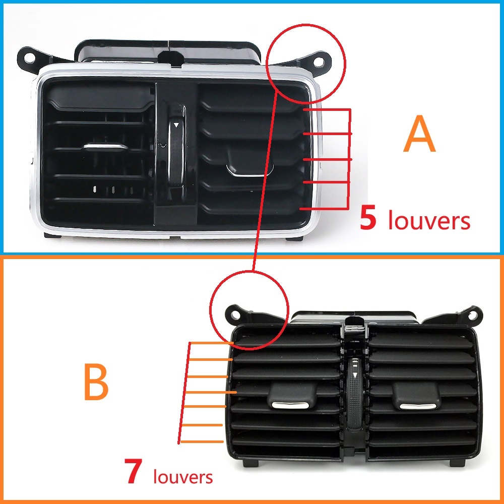 Ruili136 1 for VW Passat CC B6 B7 R36 Car LHD Chrome Piano Paint Dashboard AC Air Conditioning Outlet Vent 3AD 819 701 3AD819702