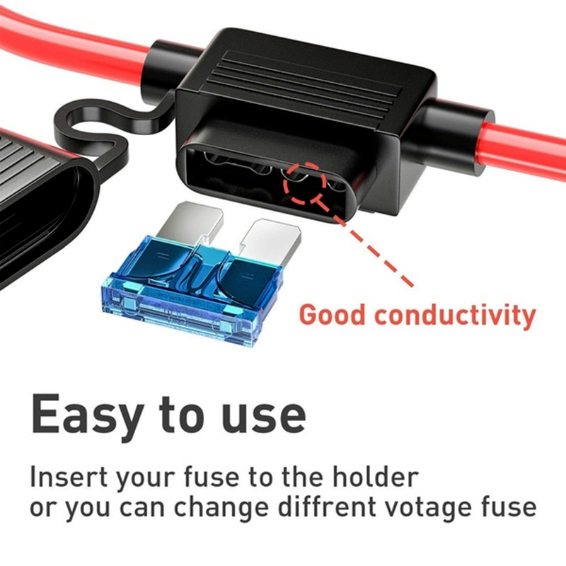5/10pcs Car Fuse Holder Mini Blade Adapter Splash-proof Box in Line Cutoff Switch Socket 12V 30A Car Waterproof Fuse Socket