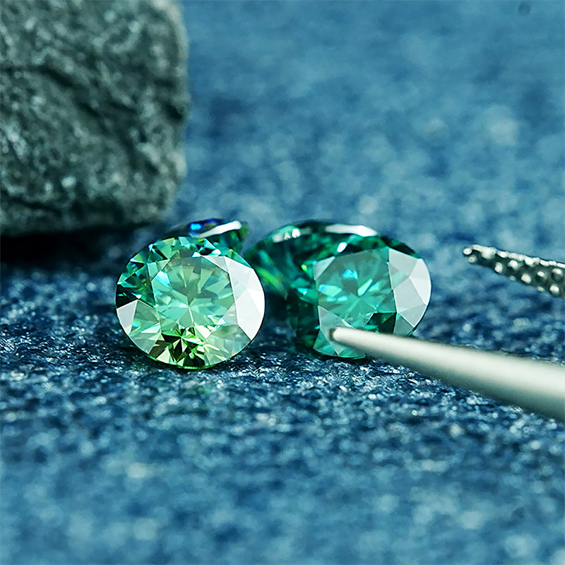 Emerald Color Loose Moissanite 100% Real Lab Gemstone Stones For Women Jewelry Diamond Ring Material Pear/Round/Heart/Oval Cut