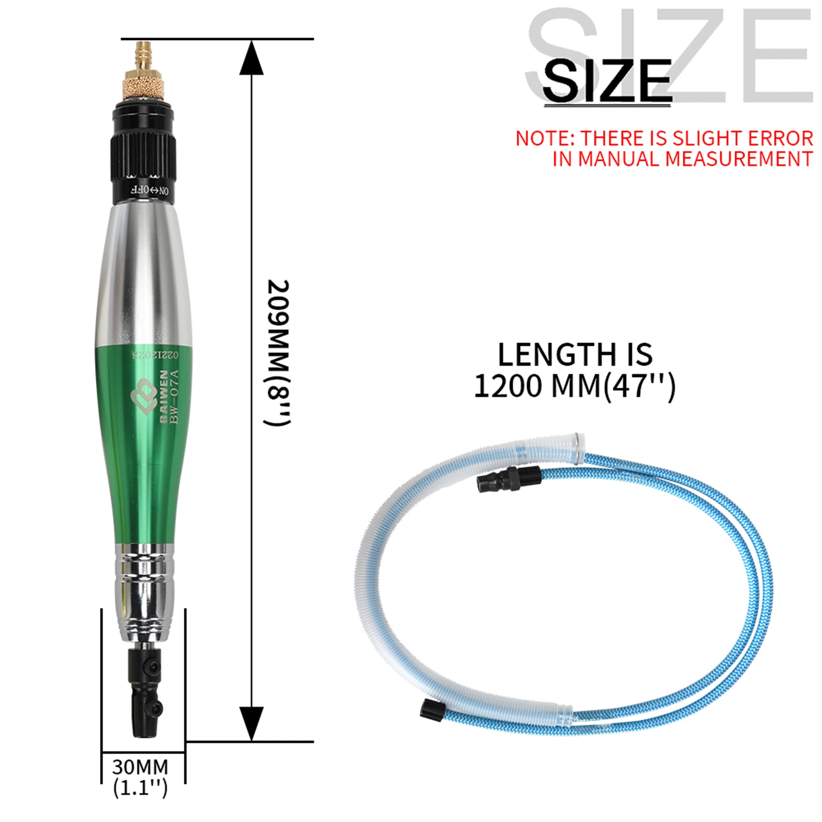 1/8'' Ultrasonic Micro 2025 Pneumatic Air Pencil Die Grinder Reciprocating new Grinding File for Polishing and Deburring