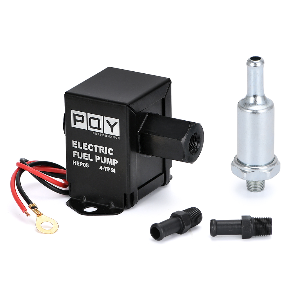 Universal 12V Electronic Inline Fuel Pump 4-7PSI High Pressure 90LPH Gas Petrol Diesel Compatible 40104 40106 40107 P502