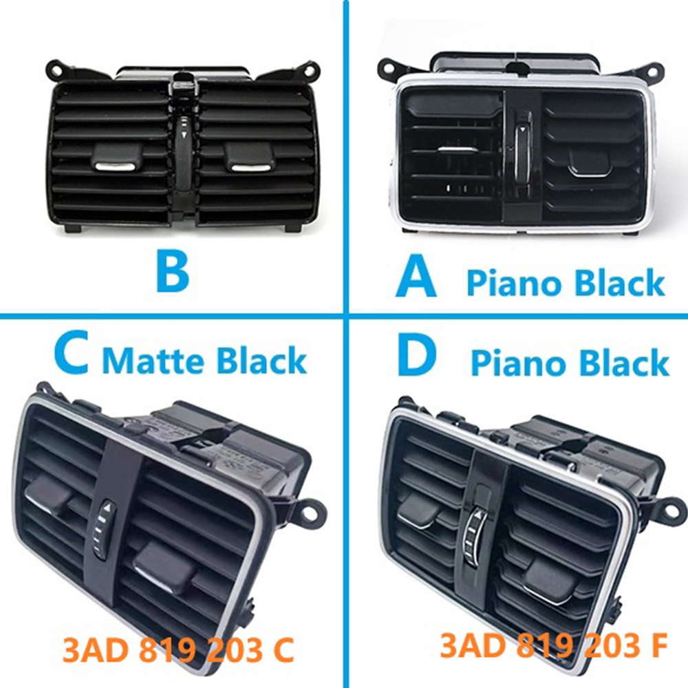 Ruili136 1 for VW Passat CC B6 B7 R36 Car LHD Chrome Piano Paint Dashboard AC Air Conditioning Outlet Vent 3AD 819 701 3AD819702