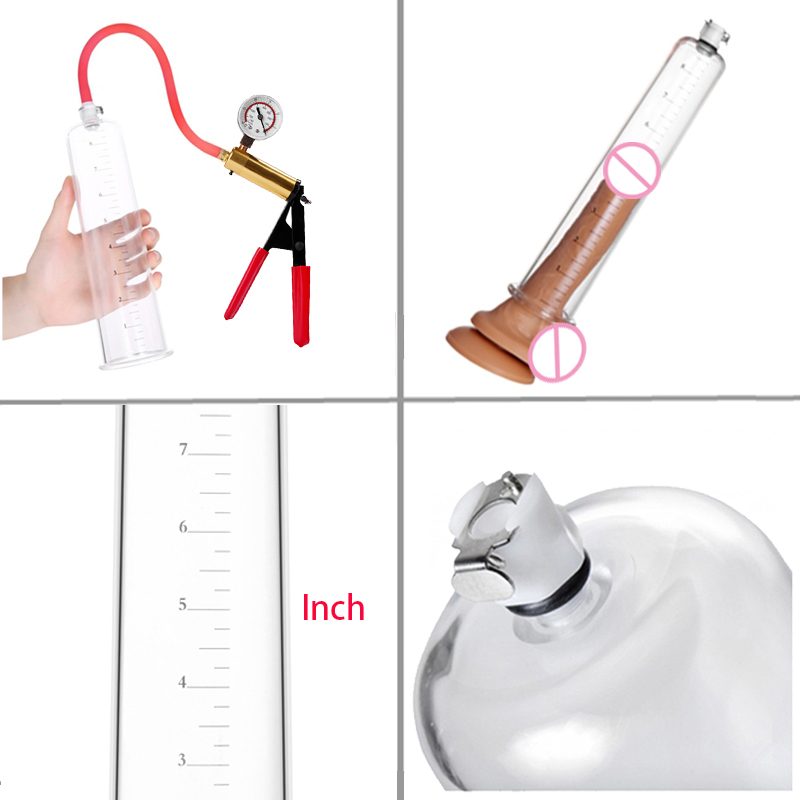 Penis Pump Extender Enlarger Physical Exerciser Male Masturbator Sex Toys Men Dick Bigger Enhancer Vacuum Pumps Massager Trainer