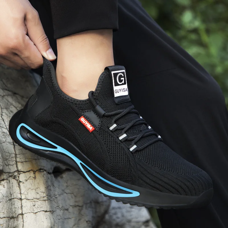 new Men Work Safety Shoes Anti-puncture Working Sneakers Male Indestructible Work 2025 Shoes Men Boots Lightweight Breathable Sneakers