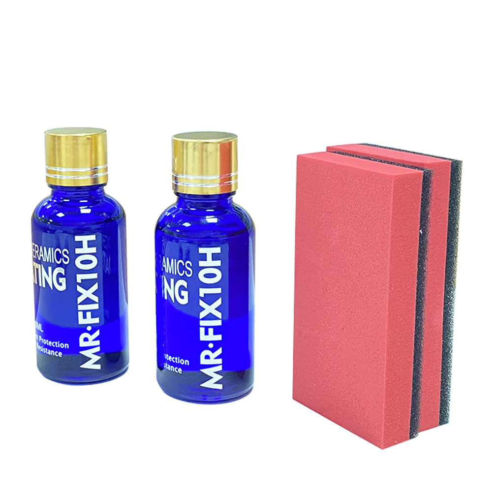 2PCS 10H Car Liquid Ceramic Coat Super Hydrophobic Glass Coating Set Polysiloxane and Nano materials Car Polish